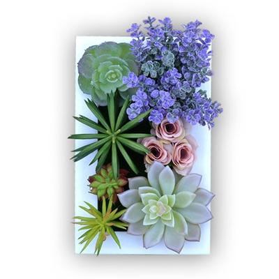Artificial Fake Plants Decor 3d Wall Hanging Simulation Succulent Green Plant Flowers Wall Decoration Home Indoor Wall Bedroom