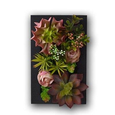 Artificial Fake Plants Decor 3d Wall Hanging Simulation Succulent Green Plant Flowers Wall Decoration Home Indoor Wall Bedroom