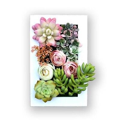 Artificial Fake Plants Decor 3d Wall Hanging Simulation Succulent Green Plant Flowers Wall Decoration Home Indoor Wall Bedroom