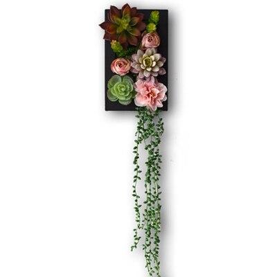 Artificial Fake Plants Decor 3d Wall Hanging Simulation Succulent Green Plant Flowers Wall Decoration Home Indoor Wall Bedroom
